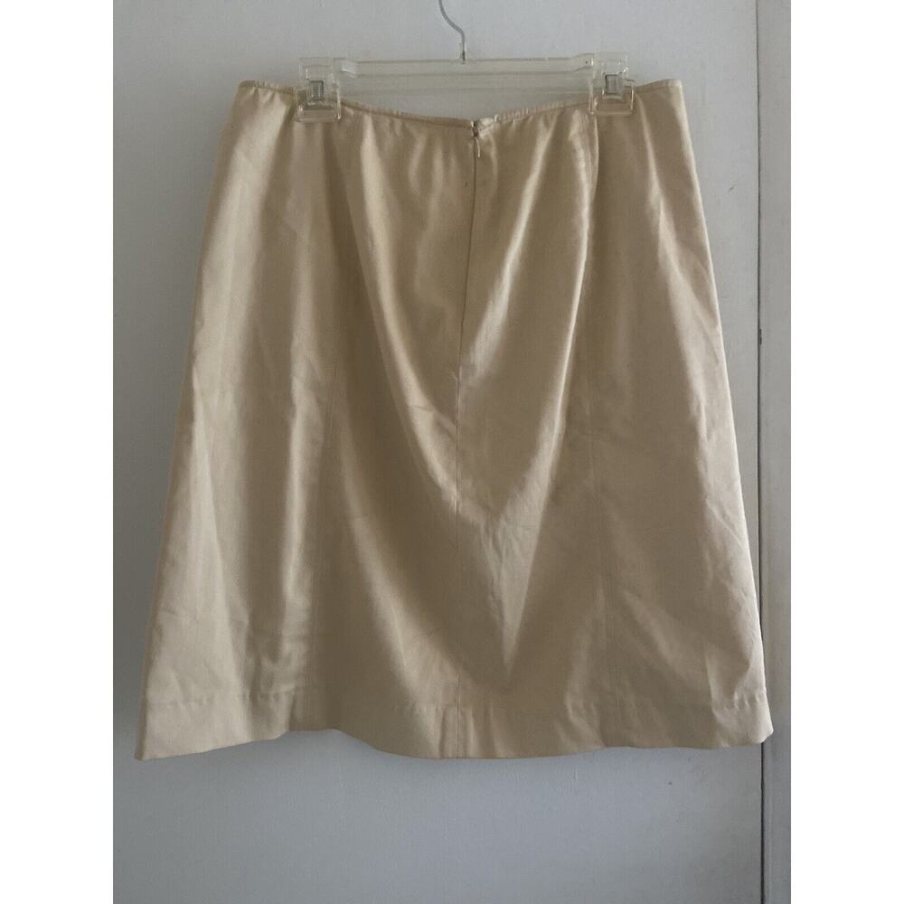 Esprit size 13/14 tan cotton a-line skirt side zip